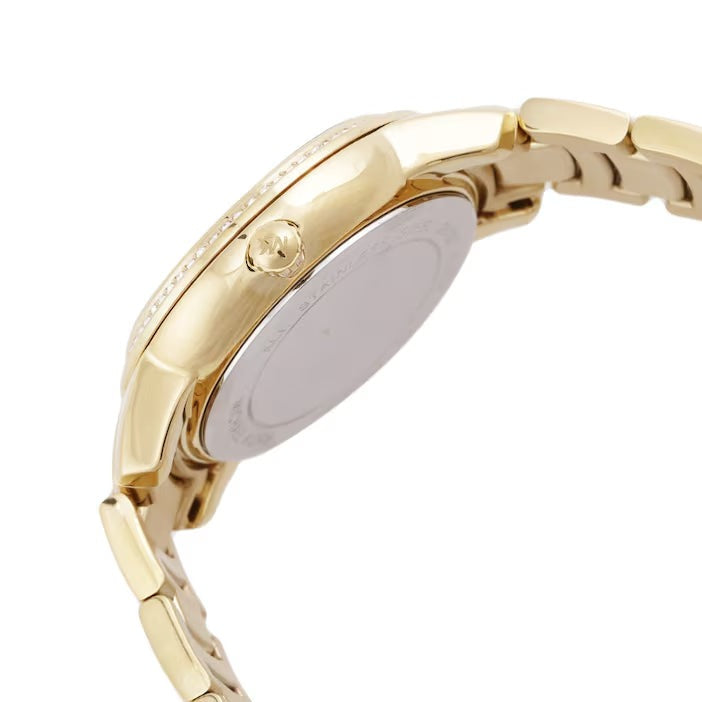 Michael Kors Whitley Analog Diamonds Gold Dial Gold Steel Strap Watch For Women - MK6227