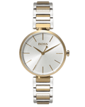 Hugo Boss Allusion Quartz Silver Dial Two Tone Steel Strap Watch For Women - 1502417