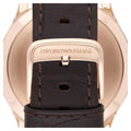 Emporio Armani Beta Chronograph White Dial Brown Leather Strap Watch For Men - AR1915