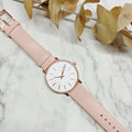 Michael Kors Pyper Quartz White Dial Pink Leather Strap Watch For Women - MK2741