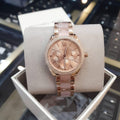 Michael Kors Janelle Multifunction Rose Gold Two Tone Steel Strap Watch For Women - MK7132