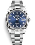 Rolex Datejust 41 Oyster Blue Dial Two Tone Oystersteel & White Gold Strap Watch for Men - M126334-0015