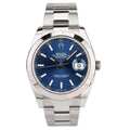 Rolex Datejust 41 Oyster Blue Dial Oystersteel Strap Watch for Men - M126300-0001