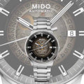 Mido Commander Automatic Gradient Black Dial Silver Steel Strap Watch For Men - M021.407.11.411.00