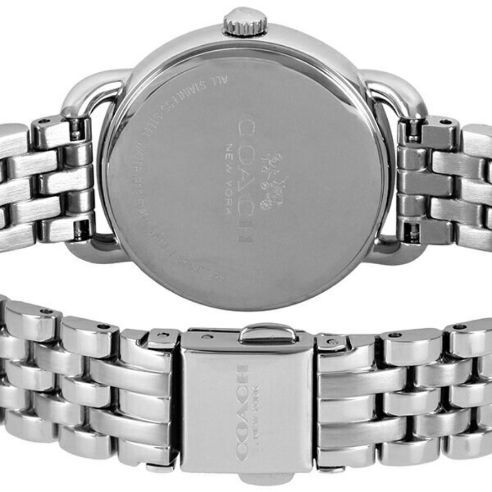 Coach Delancey White Dial Silver Steel Strap Watch for Women - 14502240