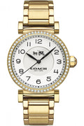 Coach Madison White Dial Gold Steel Strap Watch for Women - 14502397