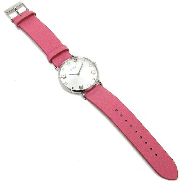 Coach Perry White Dial Pink Leather Strap Watch for Women - 14503243