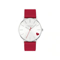 Coach Perry White Dial Red Leather Strap Watch for Women - 14503515