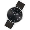 Coach Charles Black Dial Black Leather Strap Watch for Men - 14602149