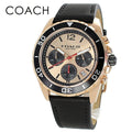 Coach Kent Rose Gold Dial Black Leather Strap Watch for Men - 14602559