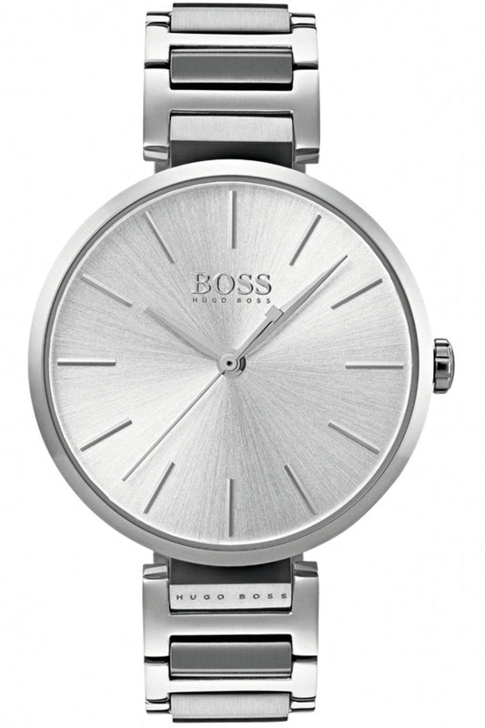 Hugo Boss Allusion Quartz Silver Dial Silver Steel Strap Watch For Women - 1502414