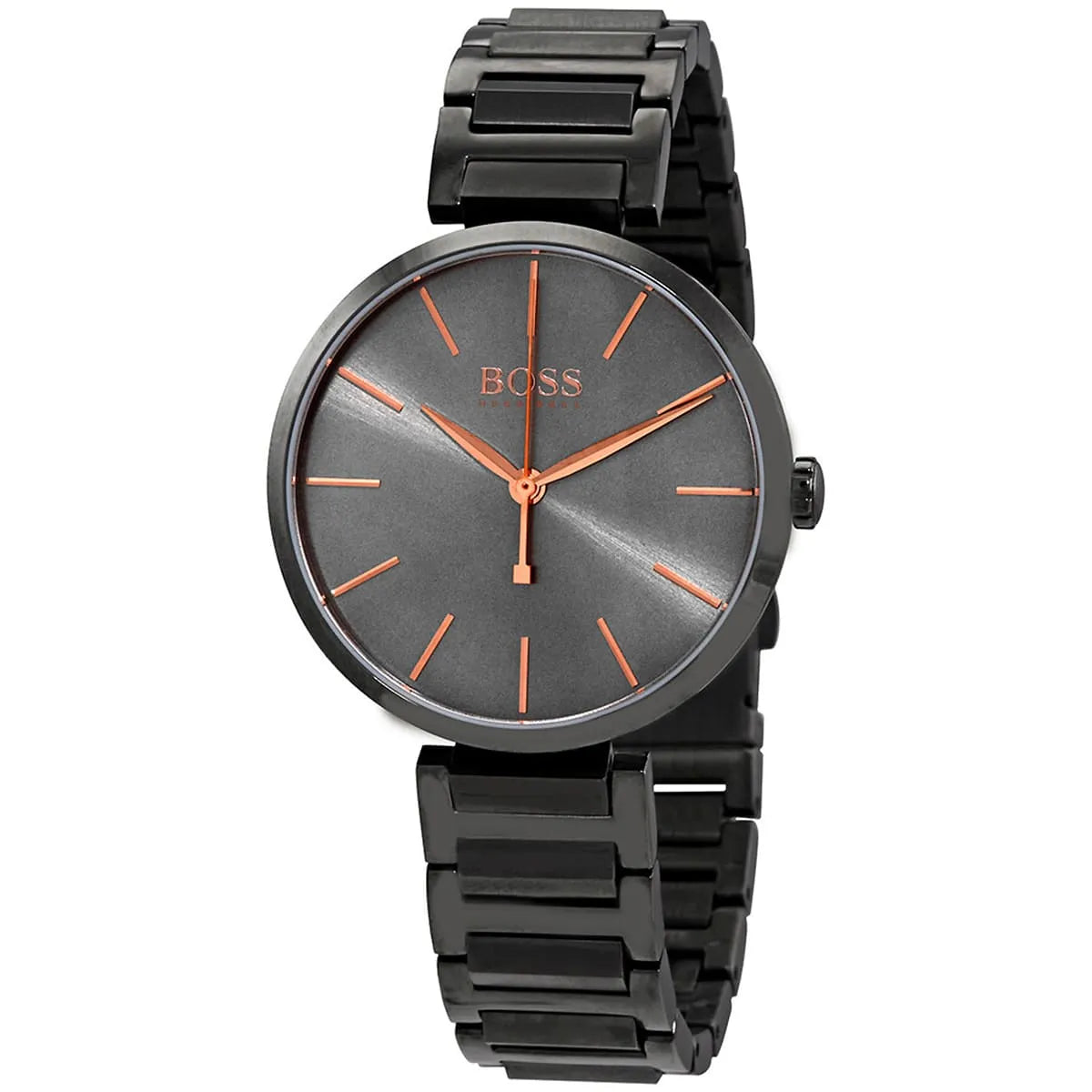 Hugo Boss Allusion Quartz Grey Dial Grey Steel Strap Watch For Men - 1502416