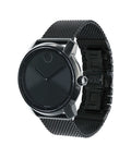 Movado Bold Black Dial Black Mesh Bracelet Watch For Men - 3600261