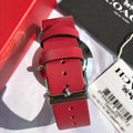 Coach Perry White Dial Red Leather Strap Watch for Women - 14503515