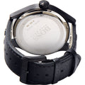 Hugo Boss Aeroliner Black Dial Black Leather Strap Watch For Men - 1513083