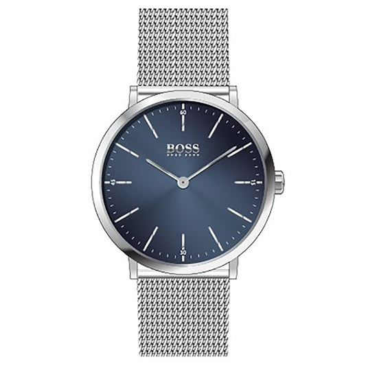 Hugo Boss Horizon Quartz Blue Dial Silver Mesh Bracelet Watch For Men - 1513541