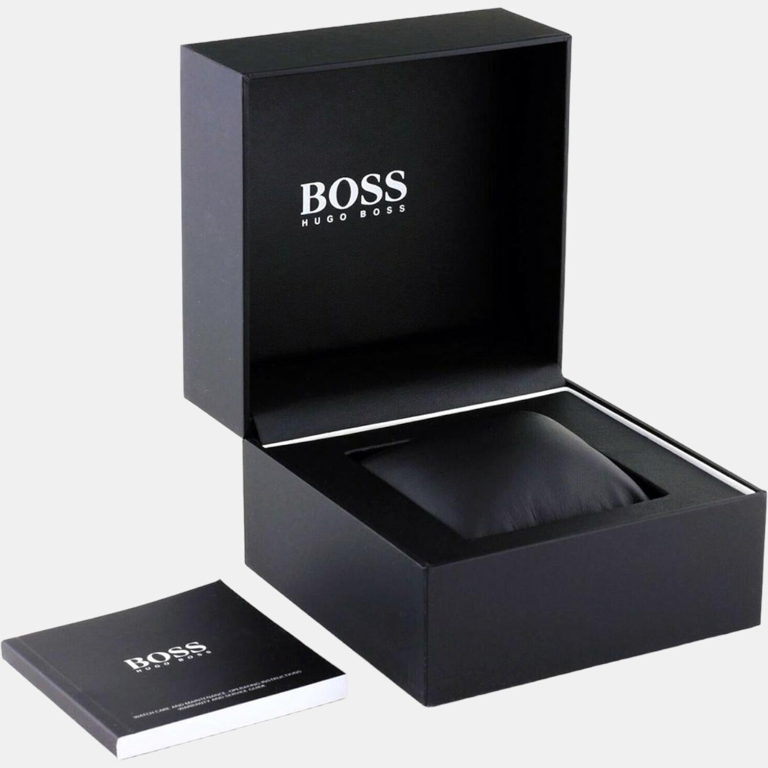 Hugo Boss Dapper Chronograph Black Dial Black Steel Strap Watch For Men - 1513929