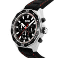 Hugo Boss Energy Chronograph Black Dial Black Silicon Strap Watch For Men - 1513969