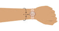 Michael Kors Lennox Three Hand Rose Gold Dial Rose Gold Steel Strap Watch For Women - MK7230