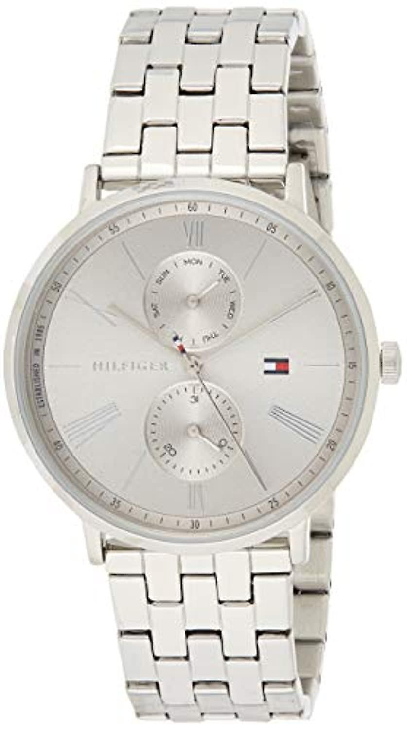 Tommy Hilfiger Jenna Quartz White Dial Silver Steel Strap Watch for Women - 1782068