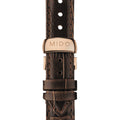 Mido Baroncelli III Automatic Diamonds Brown Dial Brown Leather Strap Watch For Women - M7600.3.64.8