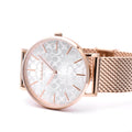 Coach Perry Silver Dial Rose Gold Mesh Bracelet Watch for Women - 14503386