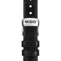 Mido Baroncelli III Automatic Silver Dial Black Leather Strap Watch For Women - M7600.4.21.4