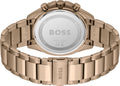 Hugo Boss Classic Chronograph Green Dial Beige Gold Steel Strap Watch For Men - 1514019