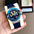 Maserati Potenza Automatic Skeleton Dial Blue Rubber Strap Watch For Men - R8821108035