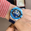 Maserati Potenza Automatic Skeleton Dial Blue Rubber Strap Watch For Men - R8821108035