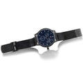 Tommy Hilfiger Brad Quartz Blue Dial Black Mesh Bracelet Watch For Men - 1710392