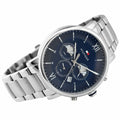 Tommy Hilfiger Evan Chronograph Blue Dial Silver Steel Strap Watch For Men - 1710409