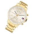 Tommy Hilfiger Daniel White Dial Gold Steel Strap Watch for Men - 1710415