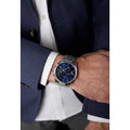 Tommy Hilfiger Legend Chronograph Blue Dial Silver Steel Strap Watch For Men - 1710569