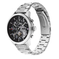 Tommy Hilfiger Henry Chronograph Black Dial Silver Steel Strap Watch For Men - 1710477