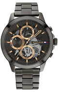 Tommy Hilfiger Henry Chronograph Grey Dial Grey Steel Strap Watch For Men - 1710479