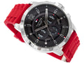 Tommy Hilfiger Luca Chronograph Quartz Grey Dial Red Silicone Strap Watch For Men - 1710490