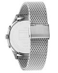 Tommy Hilfiger Weston Chronograph Blue Dial Silver Mesh Bracelet Watch For Men - 1710504