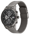 Tommy Hilfiger Weston Chronograph Grey Dial Grey Mesh Bracelet Watch For Men - 1710506