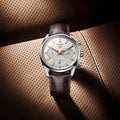 Tag Heuer Carrera Chronograph White Dial Brown Leather Strap Watch for Men - CBN2013.FC6483
