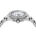 Tag Heuer Aquaracer Diamonds Mother of Pearl White Dial Silver Steel Strap Watch for Women - WBD1413.BA0741