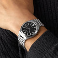 Citizen Tsuyosa Automatic Black Dial Silver Steel Strap Watch For Men - NJ0150-56E