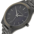 Michael Kors Slim Runway Blue Dial Grey Steel Strap Watch For Men - MK8584