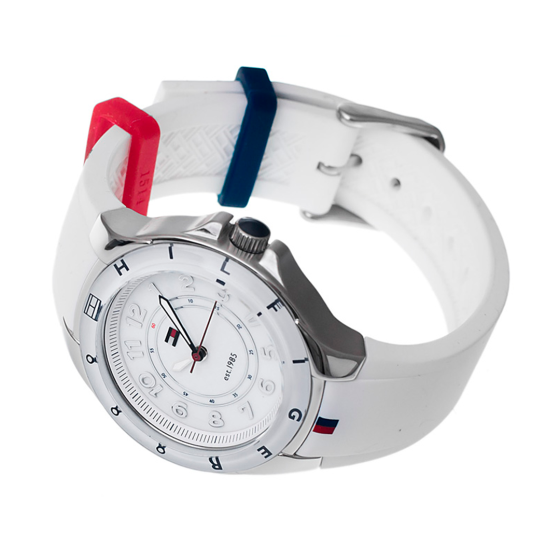 Tommy Hilfiger White Dial White Rubber Strap Watch for Women - 1781271