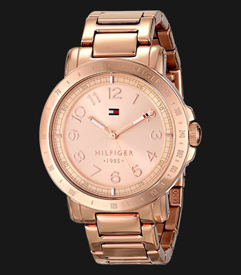 Tommy Hilfiger Bella Rose Gold Dial Rose Gold Steel Strap Watch for Women - 1781396