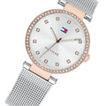 Tommy Hilfiger Lynn Quartz Silver Dial Silver Mesh Bracelet Watch For Women - 1781863