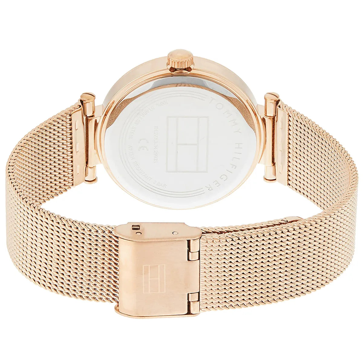 Tommy Hilfiger Lynn Quartz Rose Gold Dial Rose Gold Mesh Bracelet Watch For Women - 1781865