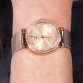 Tommy Hilfiger Lynn Quartz Rose Gold Dial Rose Gold Mesh Bracelet Watch For Women - 1781865