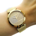 Tommy Hilfiger Lynn Quartz Gold Dial Gold Mesh Bracelet Watch For Women - 1781867