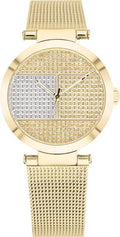 Tommy Hilfiger Lynn Quartz Gold Dial Gold Mesh Bracelet Watch For Women - 1781867